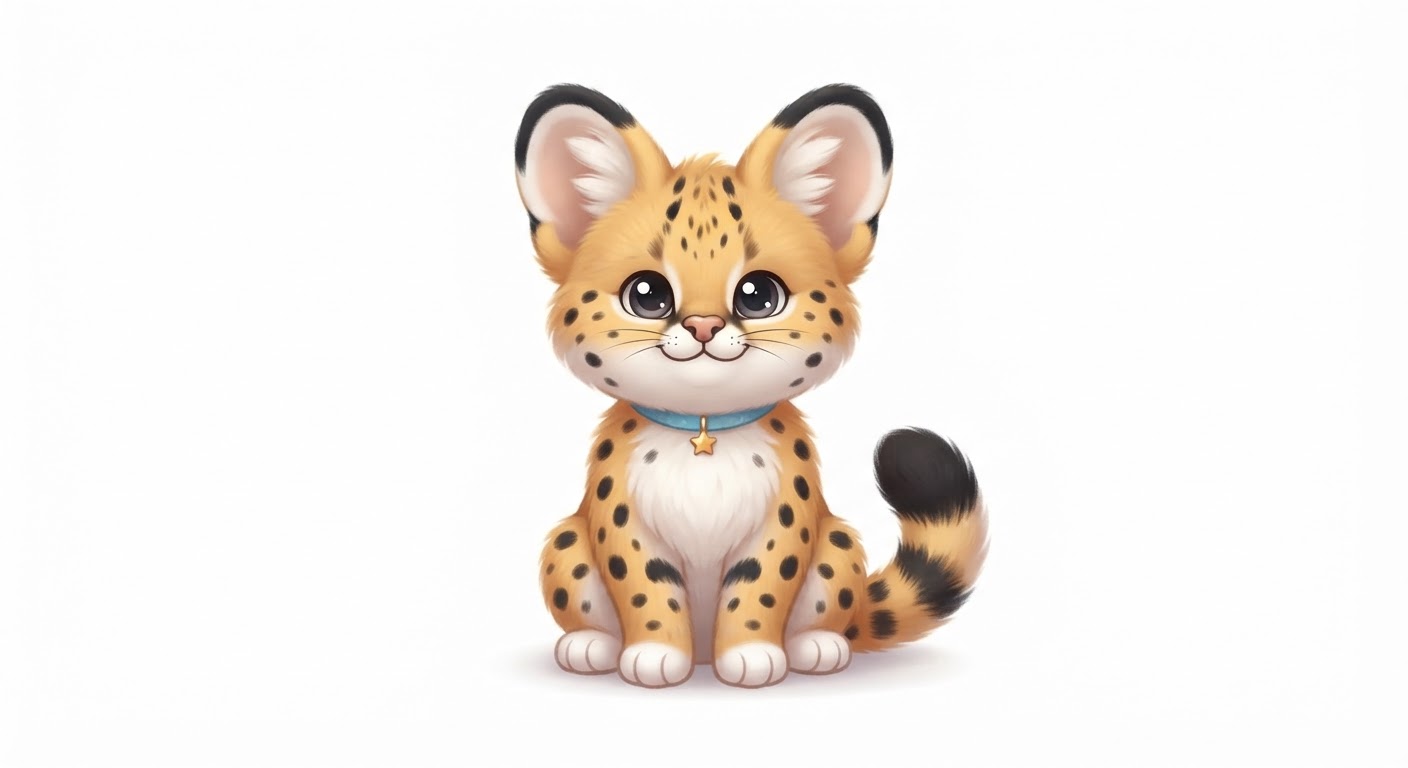 Illustration de Le serval