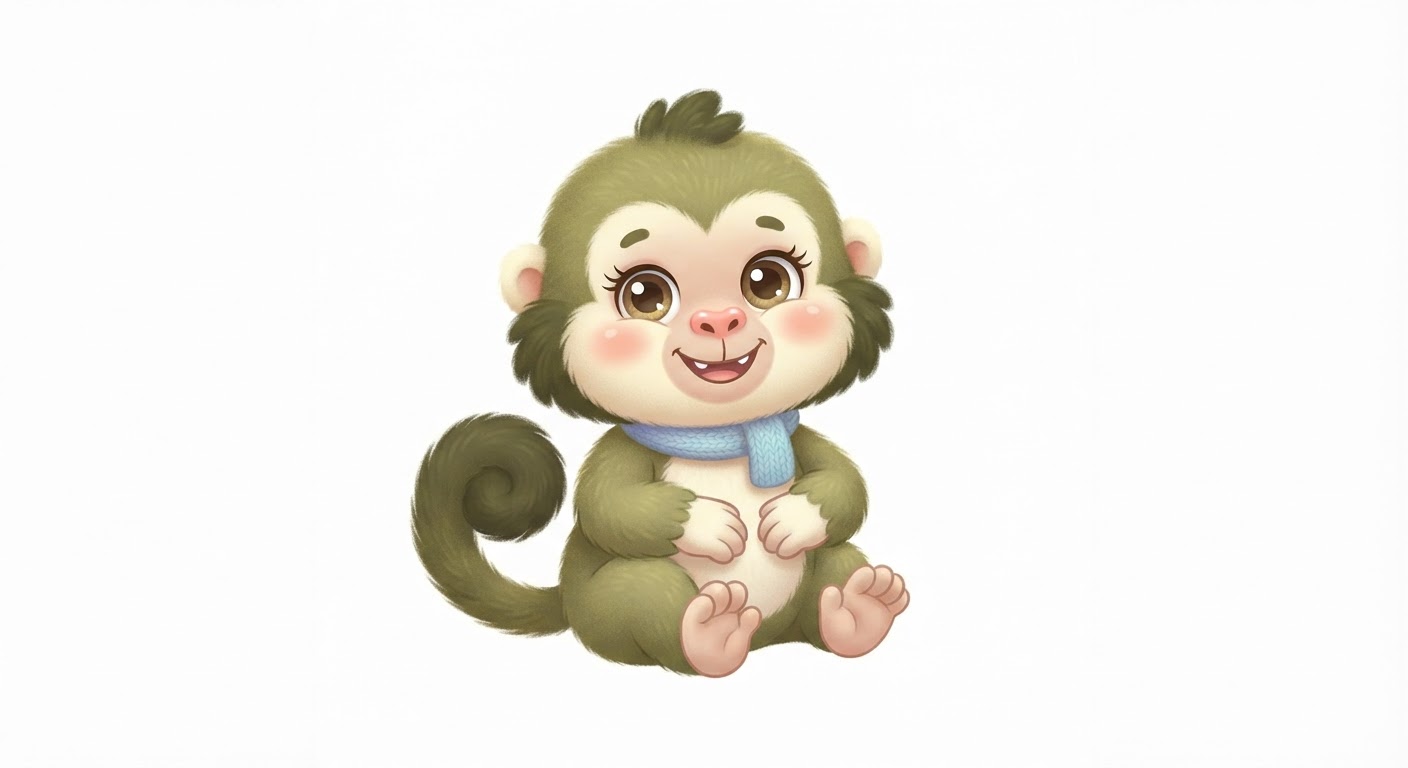 Illustration de Le babouin olive