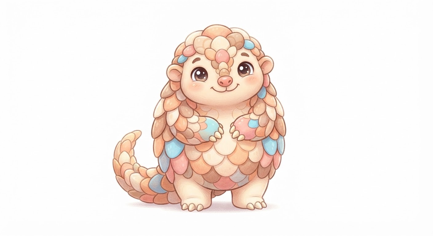 Illustration de Le pangolin terrestre