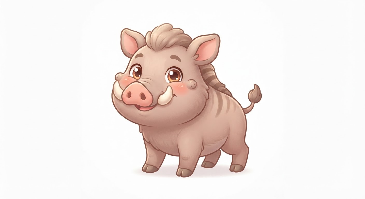 Illustration de Le phacochère