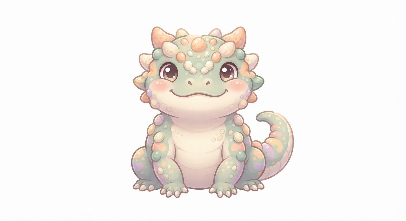 Illustration de Le lézard à cornes