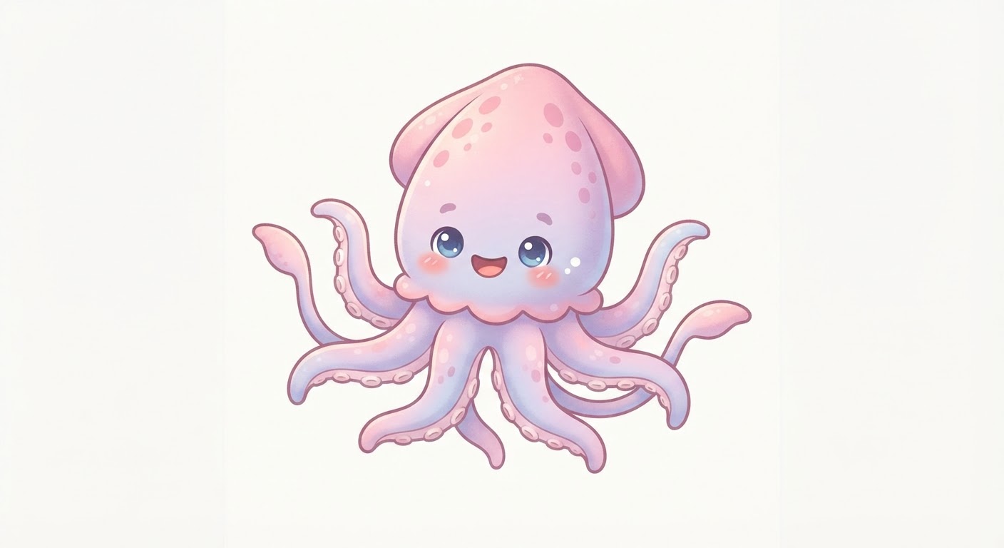 Illustration de Le calmar géant